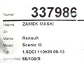 Zámok kapoty Renault Scénic III (JZ0/1_) 2008 - 2022 656010010R