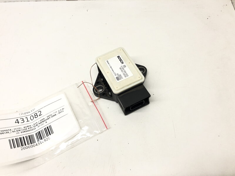 SNÍMAČ ESP TOYOTA AURIS (_E15_) 2006 - 2012 0265005633 SNÍMAČ ESP TOYOTA AURIS (_E15_) 2006 - 2012 0265005633