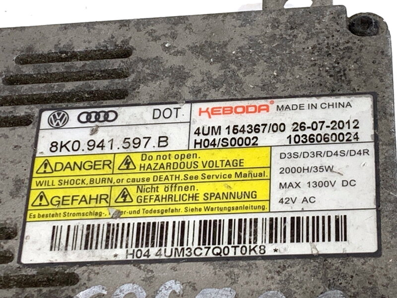 Riadiaca jednotka xenón Audi Q5 (8RB) 2008 - 2017 8K0941597B